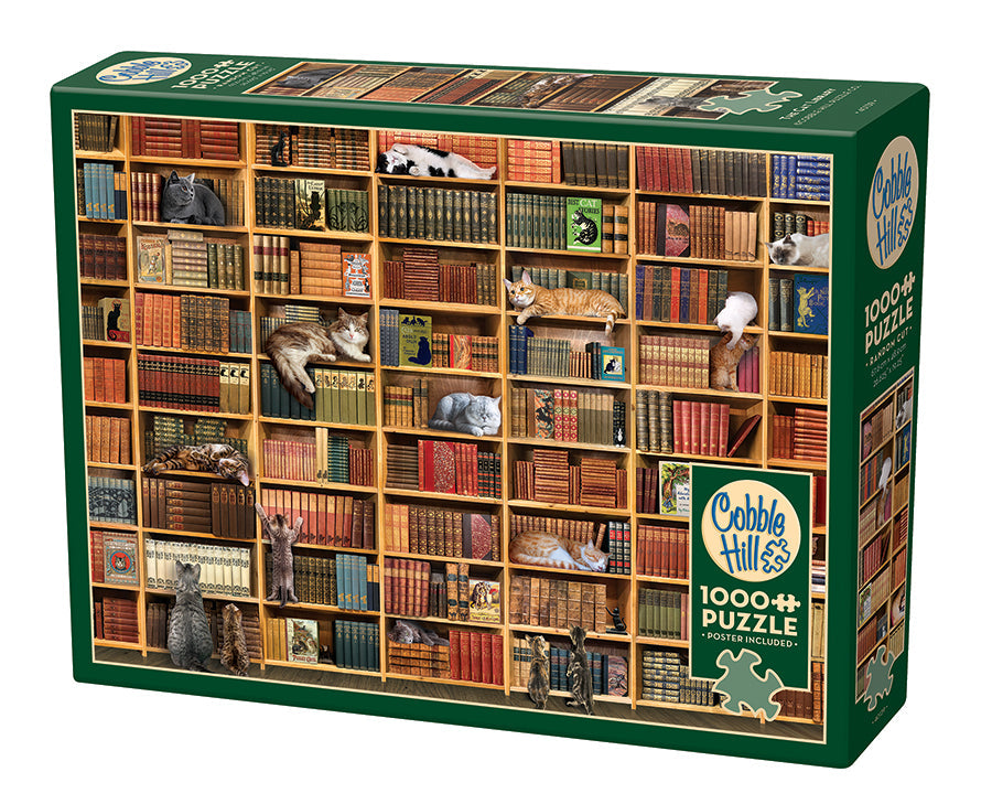 Cobble Hill Puzzle: The Cat Library 1000pc | Pandora's Boox