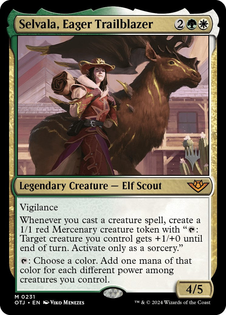 Selvala, Eager Trailblazer (Promo Pack) [Outlaws of Thunder Junction Promos] | Pandora's Boox