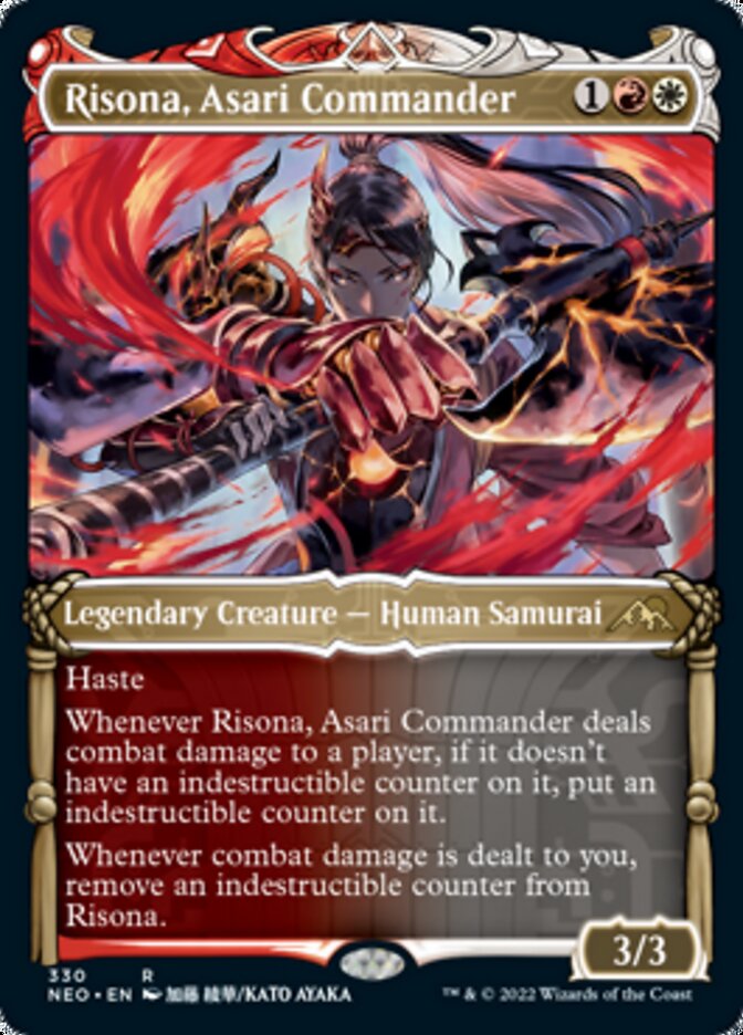 Risona, Asari Commander (Showcase Samurai) [Kamigawa: Neon Dynasty] | Pandora's Boox