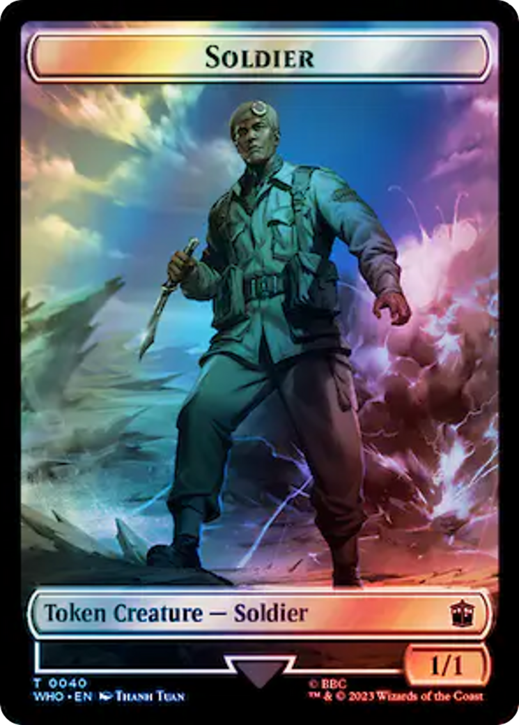 Soldier // Treasure (0061) Double-Sided Token (Surge Foil) [Doctor Who Tokens] | Pandora's Boox