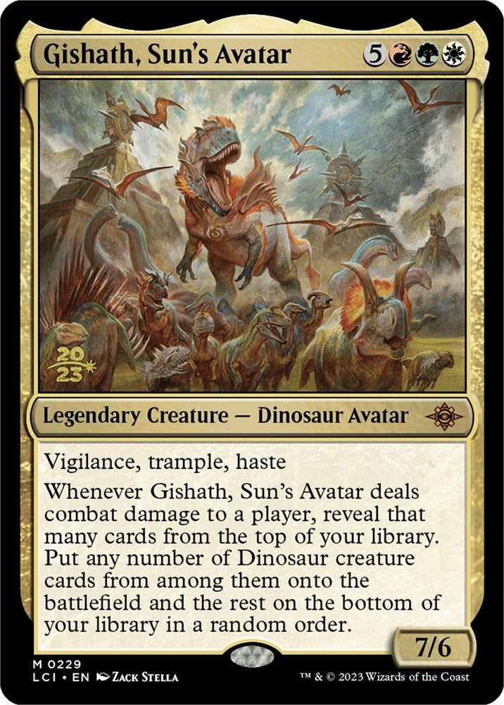 Gishath, Sun's Avatar (LCI) [The Lost Caverns of Ixalan Prerelease Cards] | Pandora's Boox
