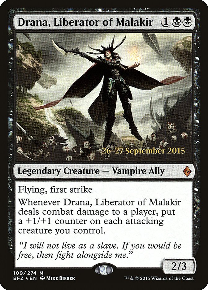 Drana, Liberator of Malakir [Battle for Zendikar Prerelease Promos] | Pandora's Boox