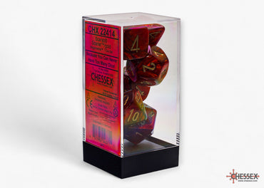 Chessex Dice (7pc) CHX22414 Scarab Scarlet / Gold Mega-hedral