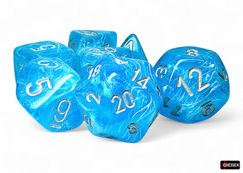 Chessex chx20566 Mini Polyhedral: Luminary Sky/Silver