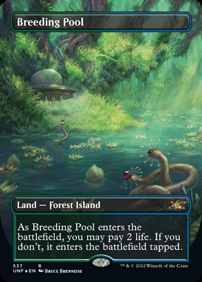 Breeding Pool (Borderless) (Galaxy Foil) [Unfinity] | Pandora's Boox