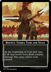 Bounty: Gorra Tash and Silas // Bounty Rules Double-Sided Token [Outlaws of Thunder Junction Commander Tokens] | Pandora's Boox