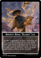 Bounty: Rissa "Blades" Lee // Bounty Rules Double-Sided Token [Outlaws of Thunder Junction Commander Tokens] | Pandora's Boox