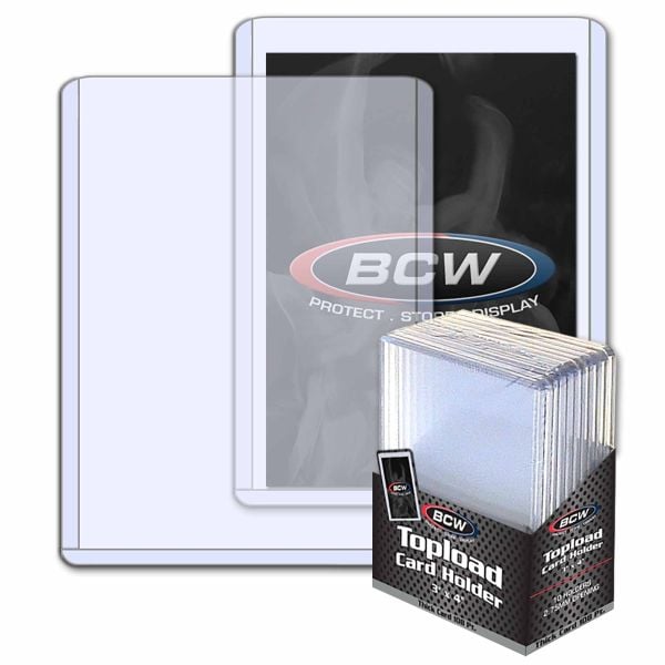 BCW Toploader Card Holder 3 x4 Thick Cards 108pt 10 pack | Pandora's Boox