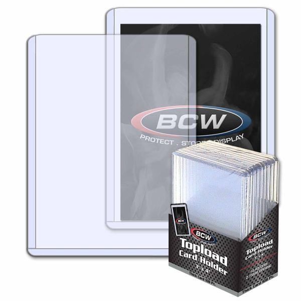 BCW Toploader Card Holder 3 x4 Thick Cards 108pt 10 pack