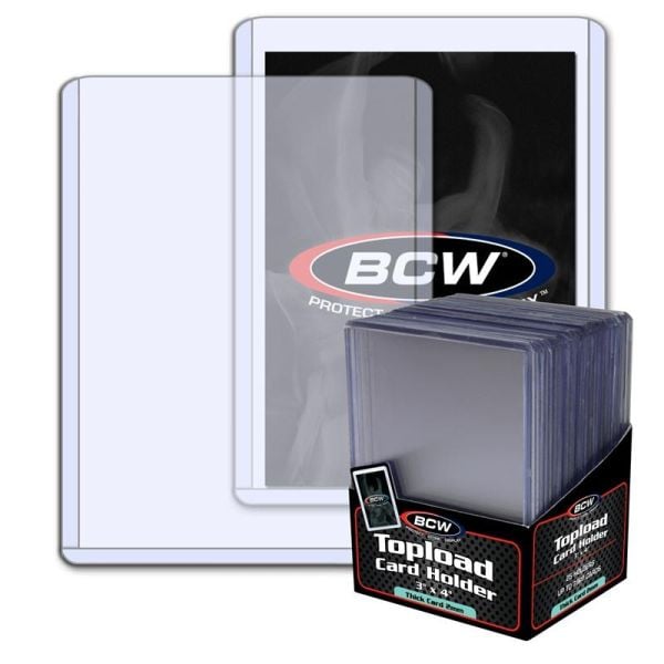 BCW Toploader Card Holder 3 x4 Thick Cards 79pt 25 pack