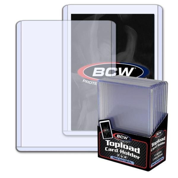 BCW Toploader Card Holder 3 x4 Thick Cards 138pt 10 pack