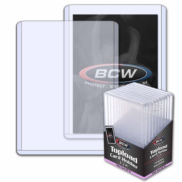 BCW Toploader Card Holder 3 x4 Thick Cards 197pt 10 pack