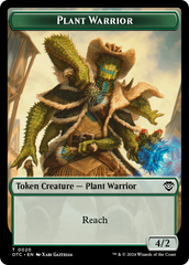 Plant Warrior // Treasure Double-Sided Token [Outlaws of Thunder Junction Commander Tokens] | Pandora's Boox