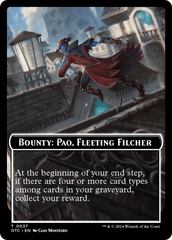 Bounty: Paq, Fleeting Filcher // Bounty Rules Double-Sided Token [Outlaws of Thunder Junction Commander Tokens] | Pandora's Boox