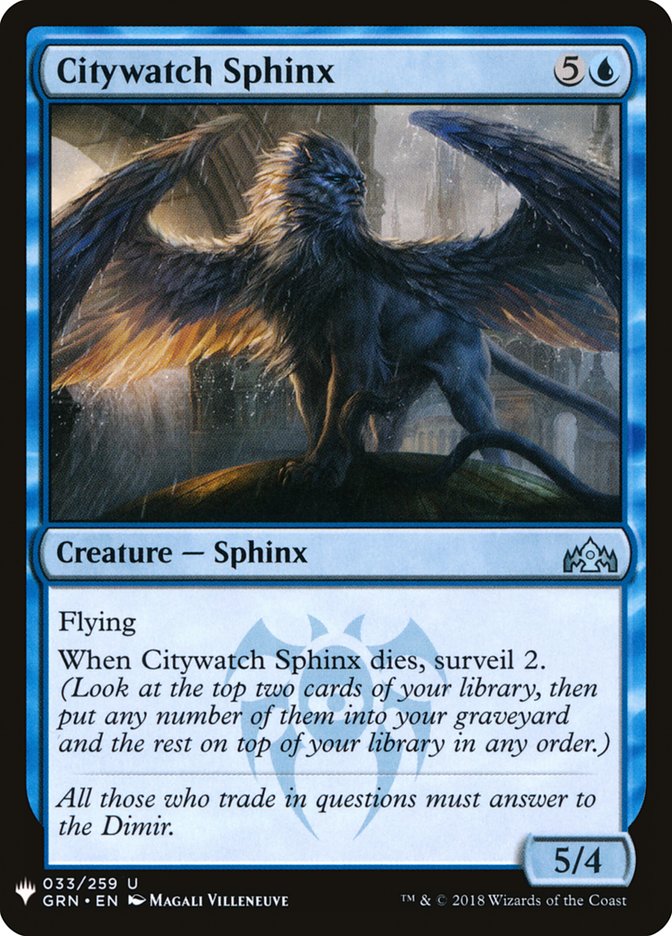 Citywatch Sphinx [Mystery Booster] | Pandora's Boox