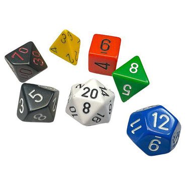 Chessex Dice (7pc) CHX25499 Nostalgia Opaque