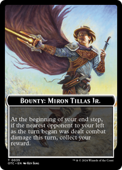 Bounty: Miron Tillas Jr. // Bounty Rules Double-Sided Token [Outlaws of Thunder Junction Commander Tokens] | Pandora's Boox