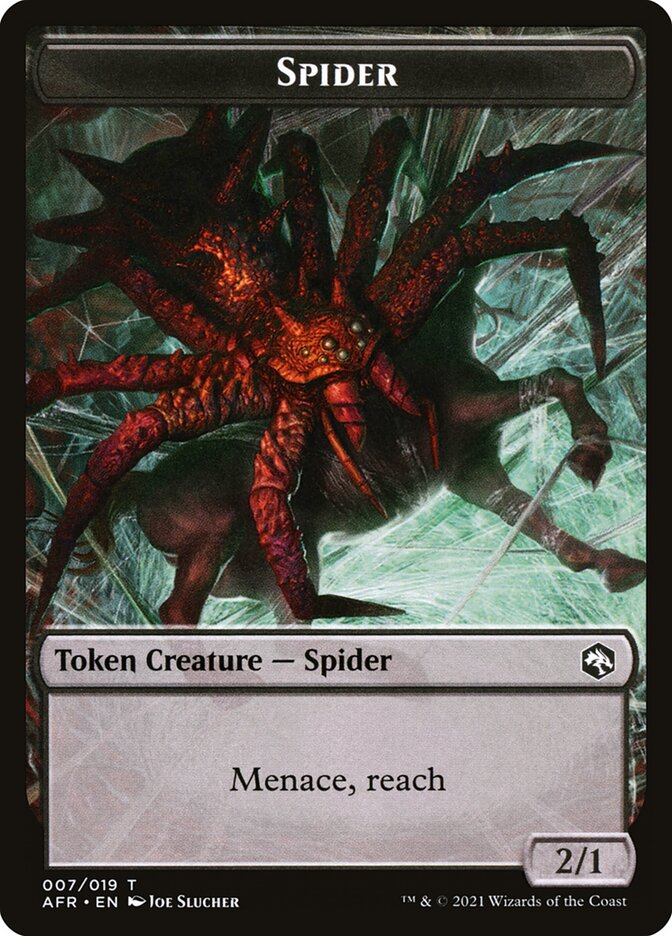 Spider // Icingdeath, Frost Tongue Double-Sided Token [Dungeons & Dragons: Adventures in the Forgotten Realms Tokens] | Pandora's Boox