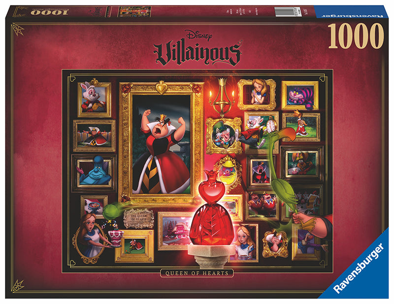 Villainous 1000 pc puzzle: Villainous Queen of Hearts