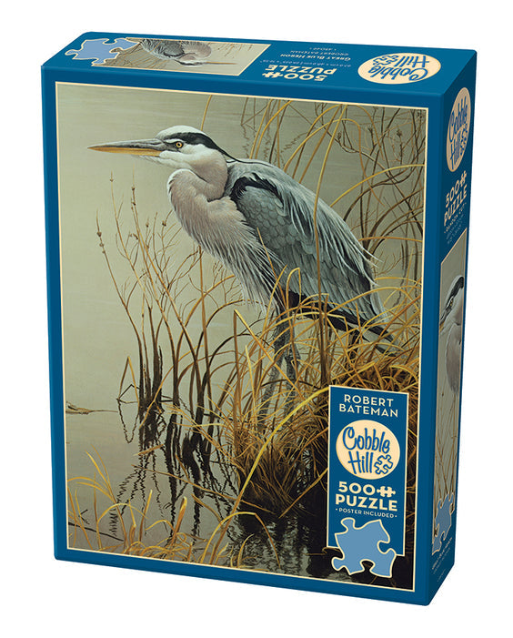 Cobble Hill Puzzle: Great Blue Heron 500pc | Pandora's Boox