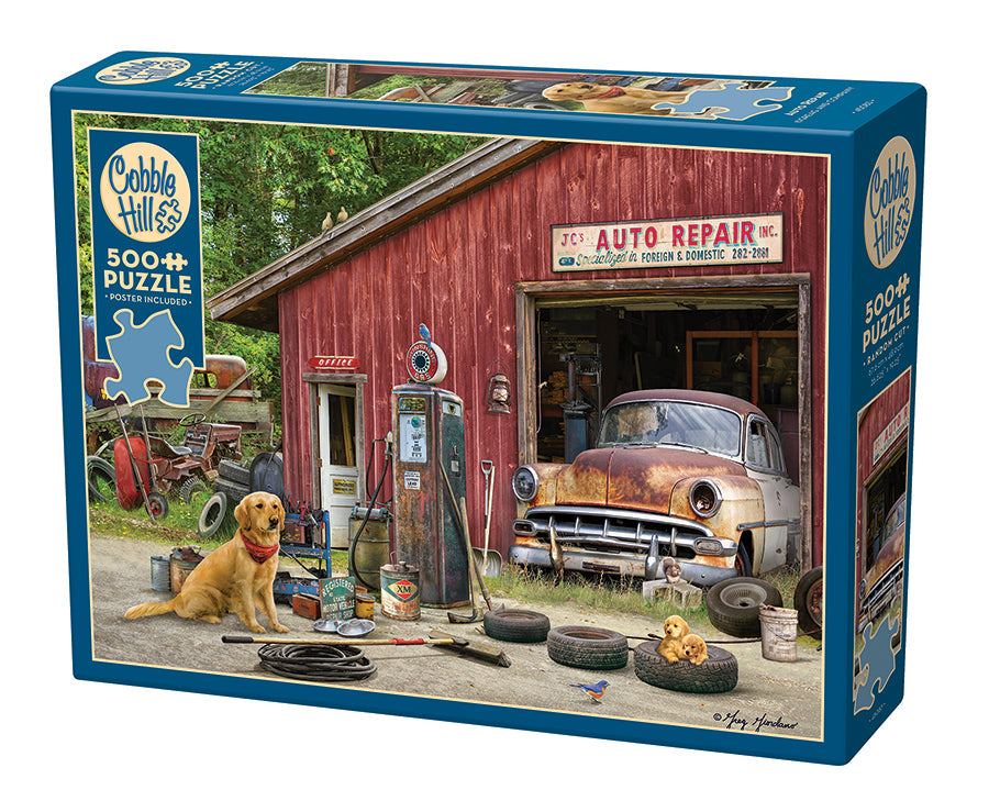 Cobble Hill Auto Repair 500 pc Puzzle | Pandora's Boox