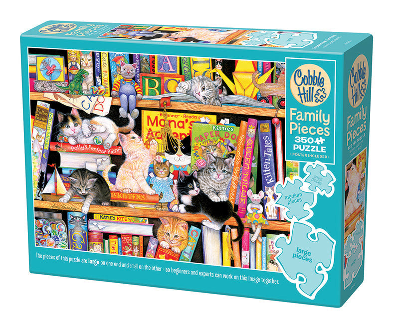 Cobble Hill Puzzle: Storytime Kittens Family Pieces 350pc