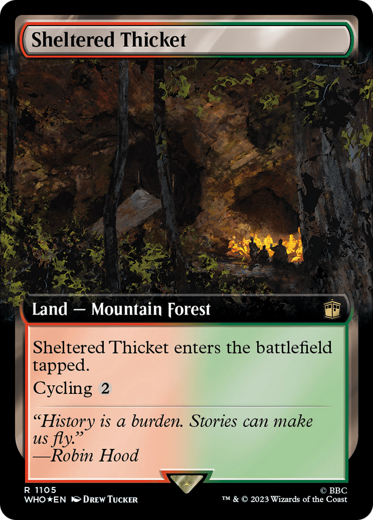 Sheltered Thicket (Extended Art) (Surge Foil) [Doctor Who] | Pandora's Boox