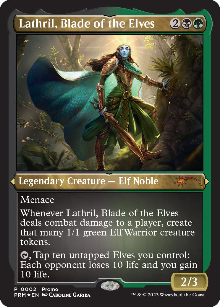 Lathril, Blade of the Elves (Foil Etched) [Media Promos] | Pandora's Boox