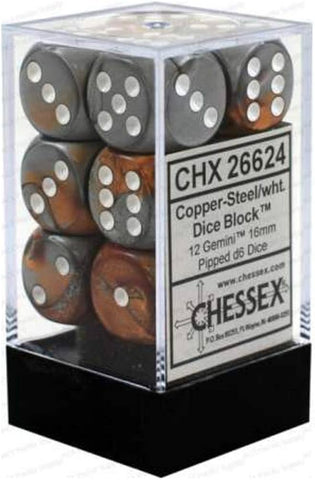 12 16mm D6 Gemini Copper-steel/white CHX26624