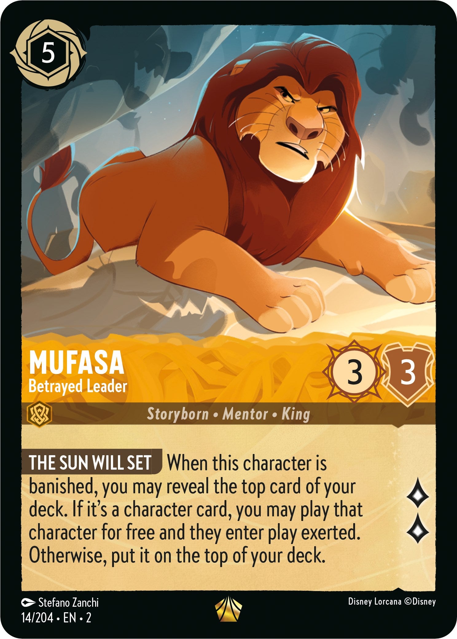 Mufasa - Betrayed Leader (14/204) [Rise of the Floodborn] | Pandora's Boox