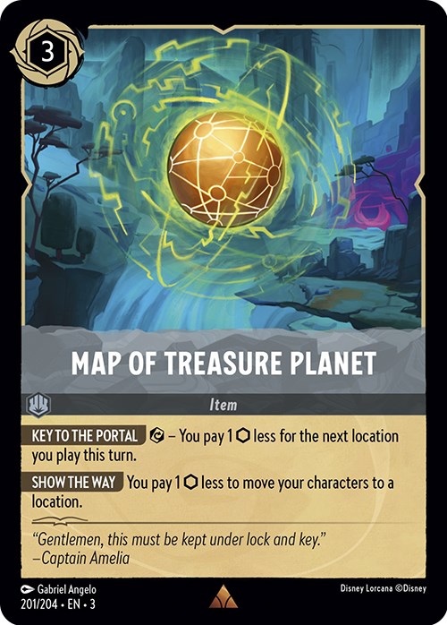 Map of Treasure Planet (201/204) [Into the Inklands] | Pandora's Boox