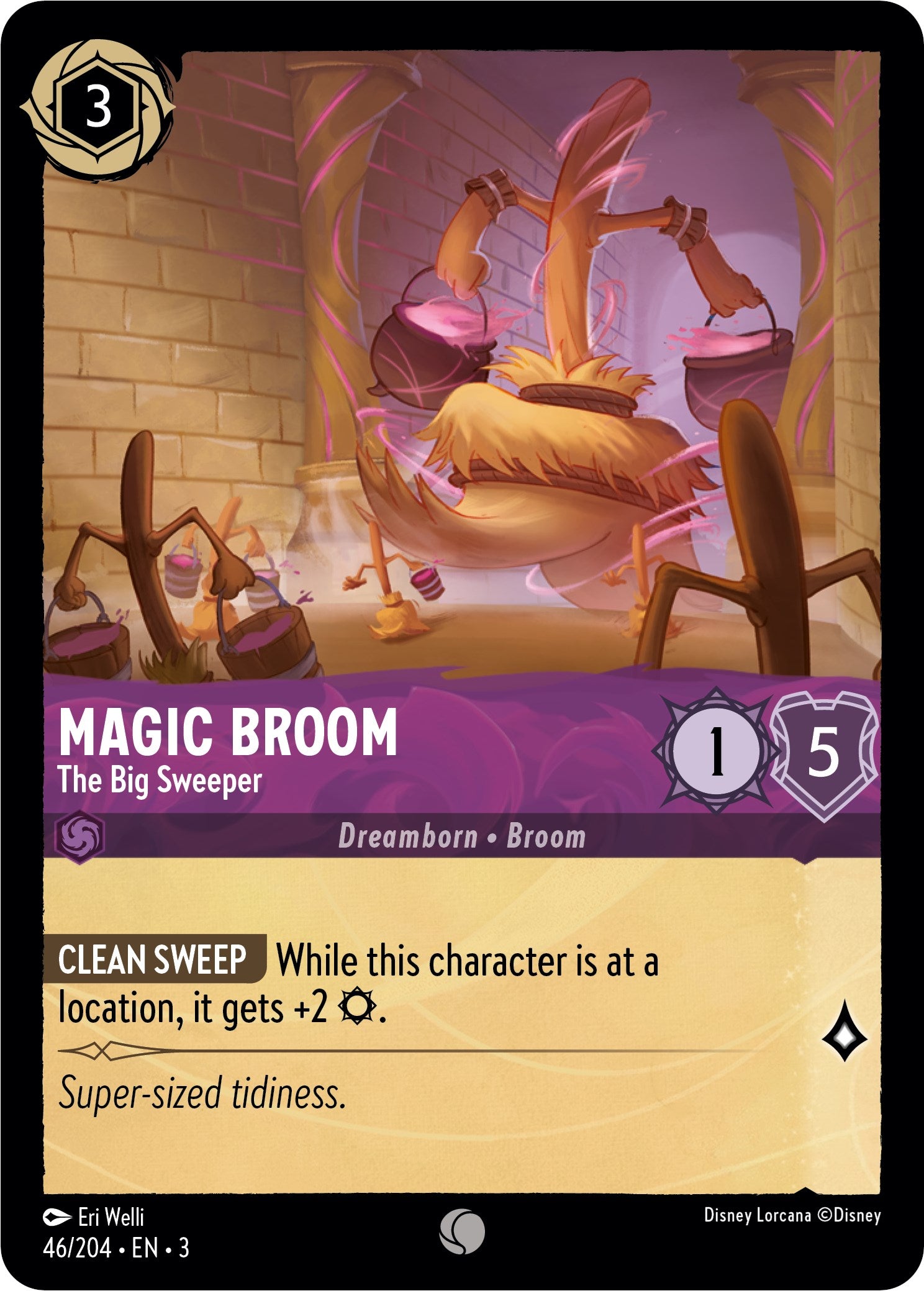 Magic Broom - The Big Sweeper (46//204) [Into the Inklands] | Pandora's Boox