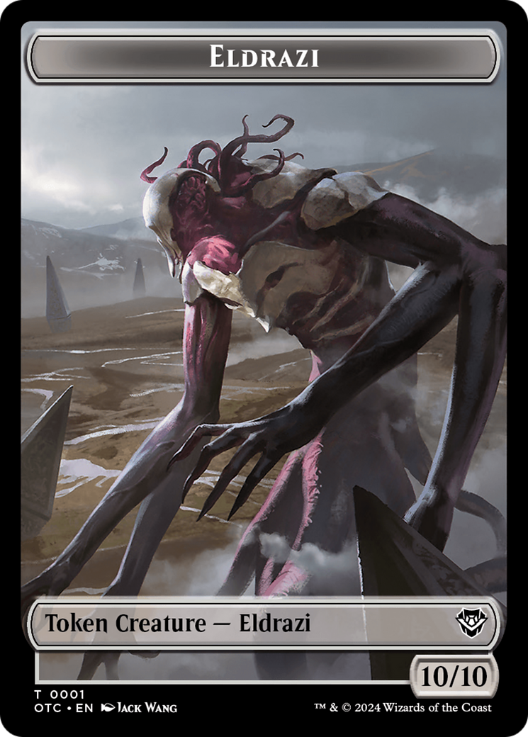 Eldrazi // Clue Double-Sided Token [Outlaws of Thunder Junction Commander Tokens] | Pandora's Boox