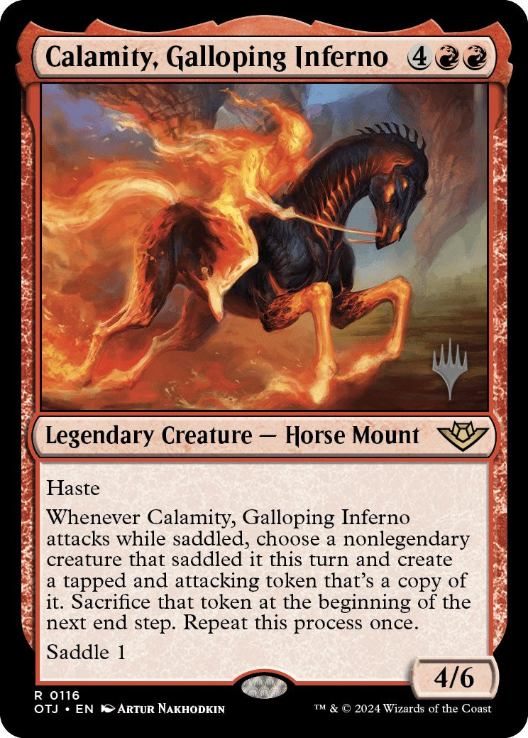 Calamity, Galloping Inferno (Promo Pack) [Outlaws of Thunder Junction Promos] | Pandora's Boox
