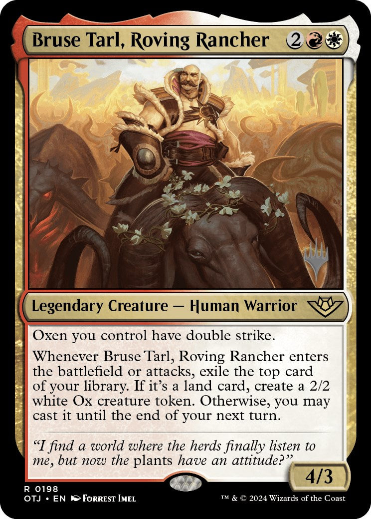 Bruse Tarl, Roving Rancher (Promo Pack) [Outlaws of Thunder Junction Promos] | Pandora's Boox