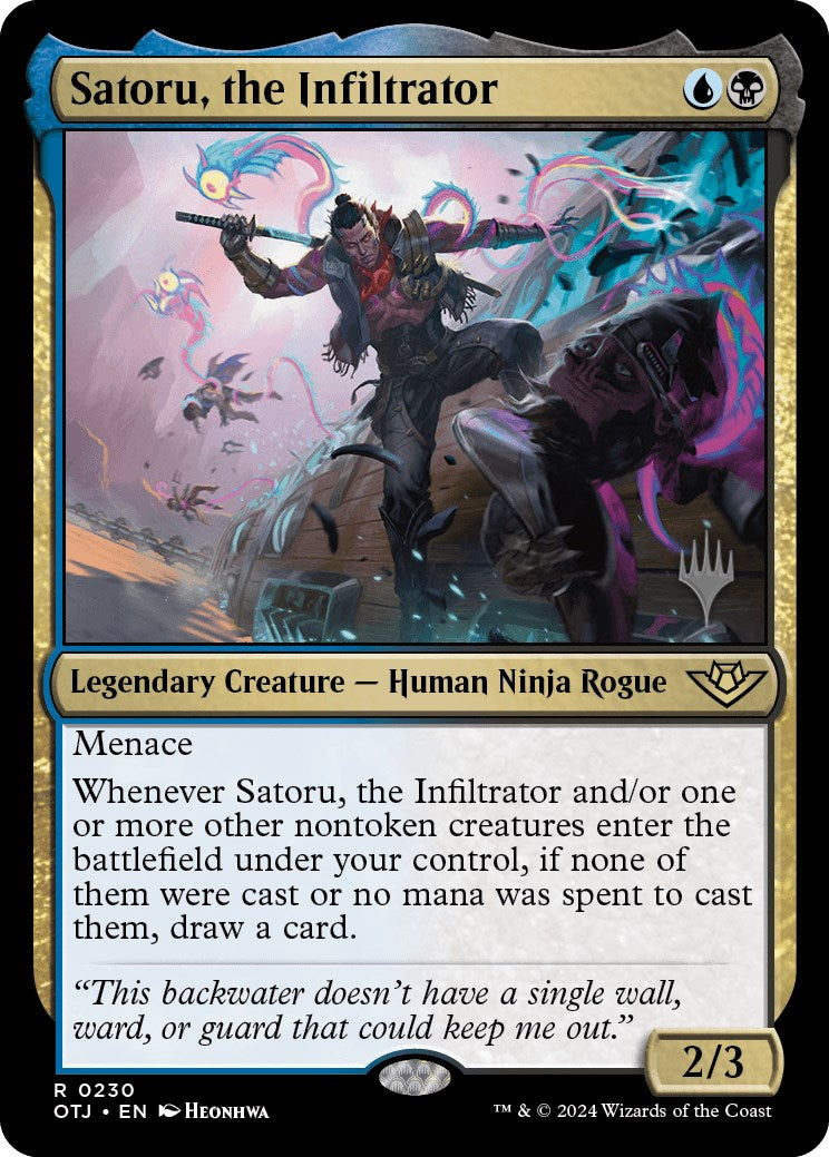 Satoru, the Infiltrator (Promo Pack) [Outlaws of Thunder Junction Promos] | Pandora's Boox