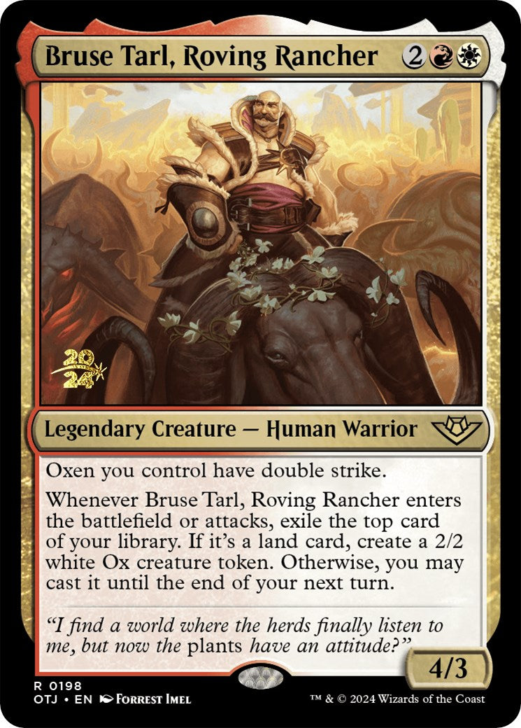 Bruse Tarl, Roving Rancher [Outlaws of Thunder Junction Prerelease Promos] | Pandora's Boox