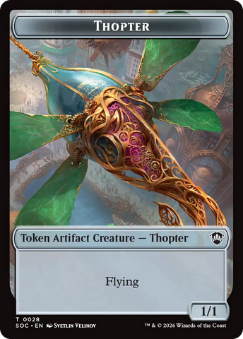 Phyrexian Germ // Thopter Double-Sided Token [Secrets of Strixhaven Commander Tokens]