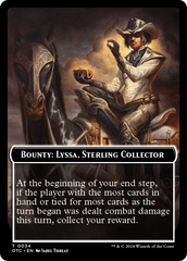 Bounty: Lyssa, Sterling Collector // Bounty Rules Double-Sided Token [Outlaws of Thunder Junction Commander Tokens] | Pandora's Boox