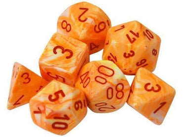 Chessex Dice (7pc) Festive Sunburst/Red CHX27453