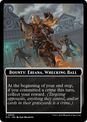 Bounty: Eriana, Wrecking Ball // Bounty Rules Double-Sided Token [Outlaws of Thunder Junction Commander Tokens] | Pandora's Boox