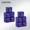 MTG counter d6 Dice 12mm Blue Glitter