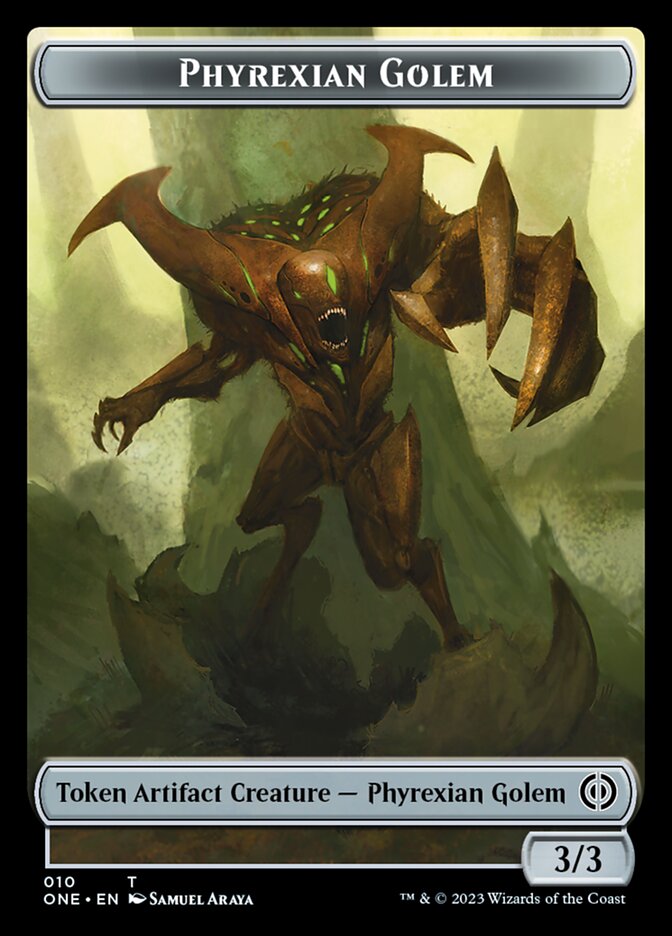 Rebel // Phyrexian Golem Double-Sided Token [Phyrexia: All Will Be One Tokens] | Pandora's Boox