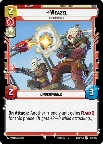 Weazel - Fighting Back (182/264) (182/264) [A Lawless Time]