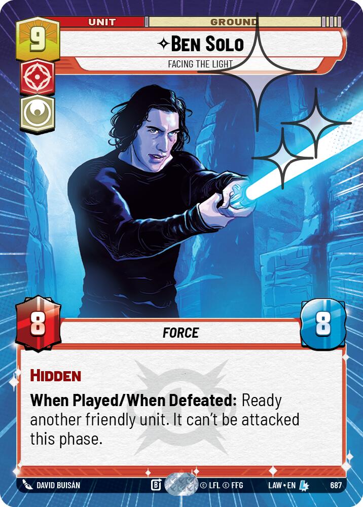 Ben Solo - Facing the Light (449) (Hyperspace Foil) (449) [A Lawless Time]