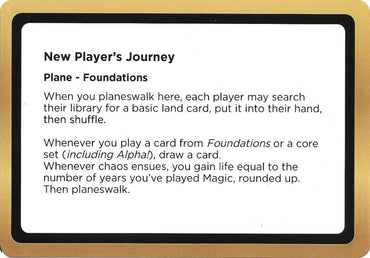 New Player's Journey (Black Lotus Unknown Planechase) [Oversize Cards]