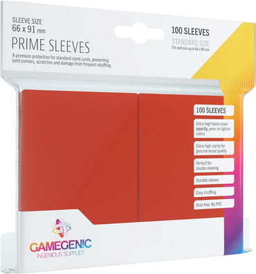 Gamegenic Prime Sleeves Red (100 pk)