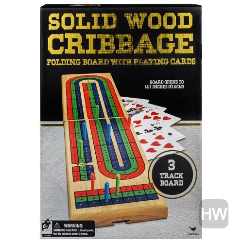 Solid Wood Cribbage Board | Pandora's Boox