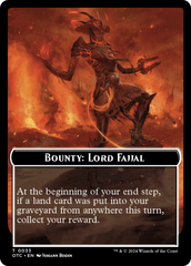 Bounty: Lord Fajjal // Bounty Rules Double-Sided Token [Outlaws of Thunder Junction Commander Tokens] | Pandora's Boox