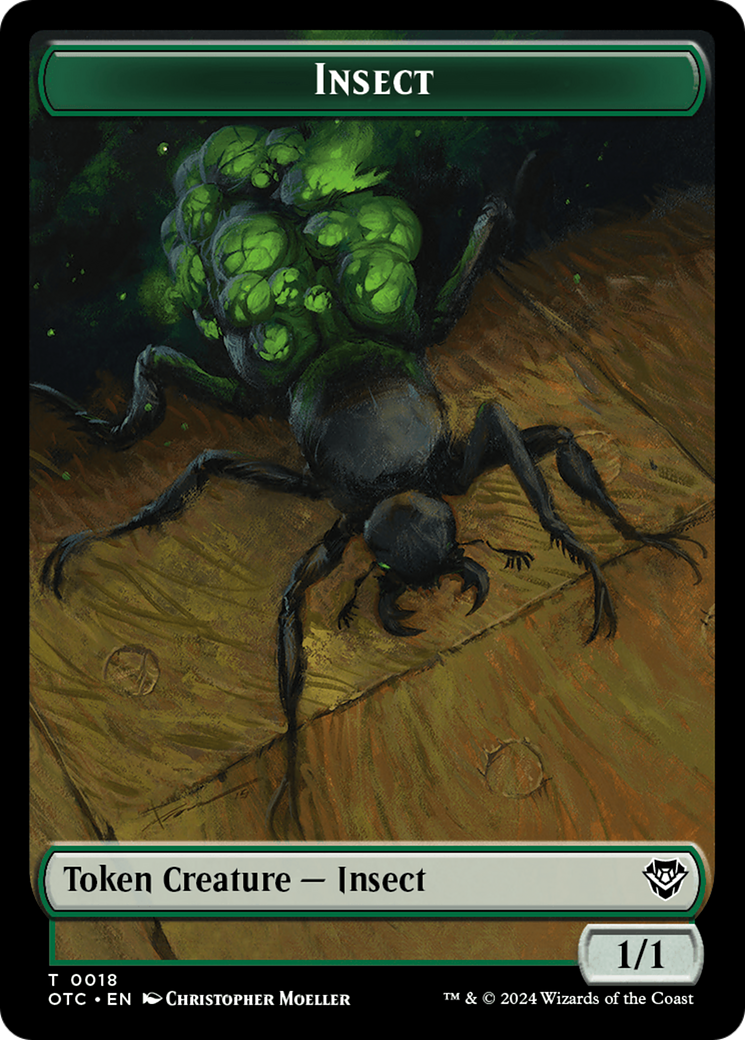 Insect // Elemental (0017) Double-Sided Token [Outlaws of Thunder Junction Commander Tokens] | Pandora's Boox